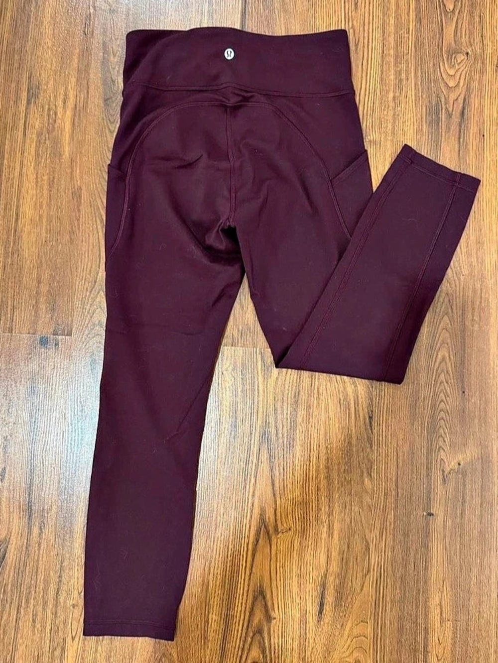 Lululemon Fast and Free High-Rise Crop 23" Burgundy Leggings size 6